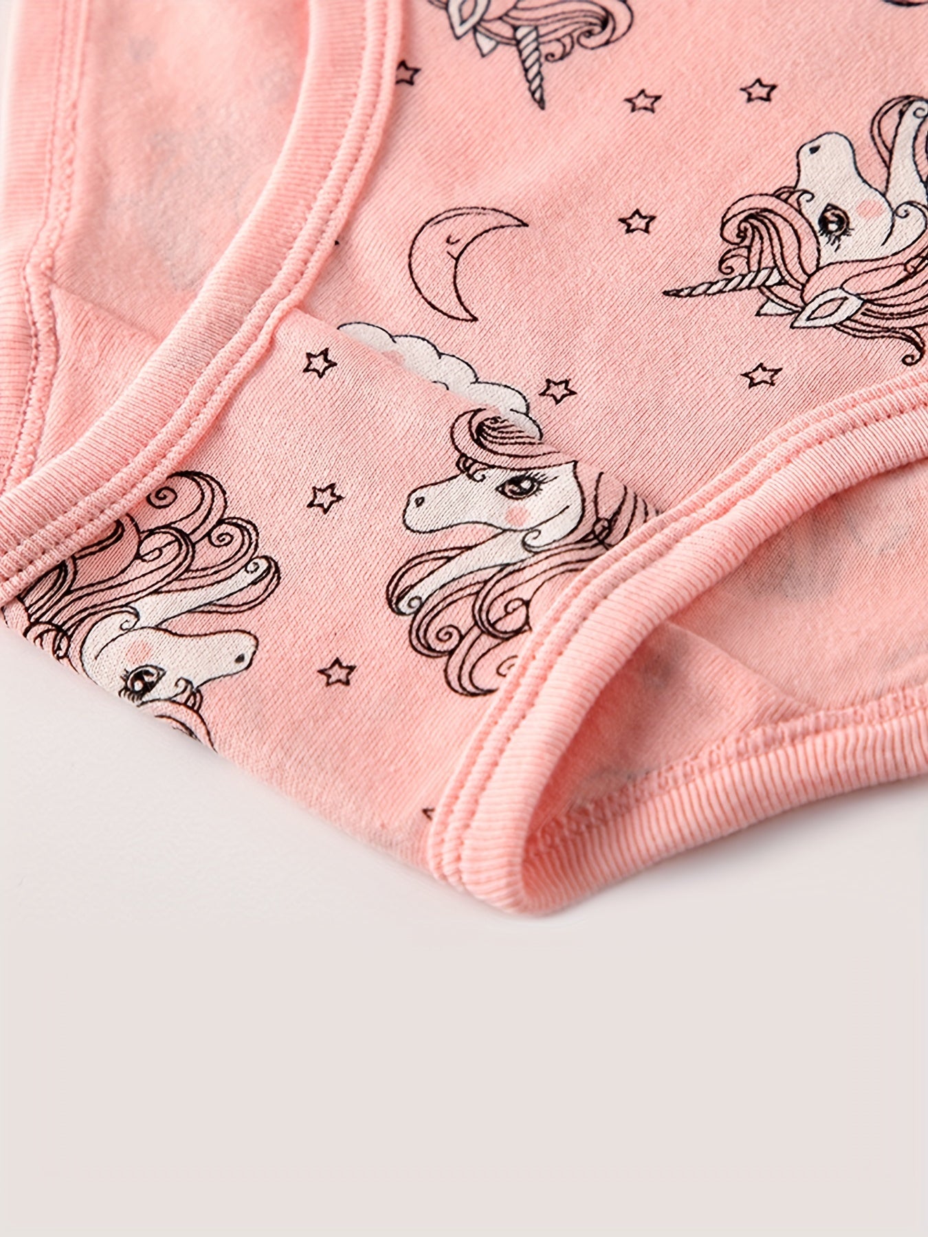 6pcs Girls Triangle Panties Cartoon Print Cotton Underwear Kids Clothes