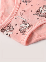 6pcs Girls Triangle Panties Cartoon Print Cotton Underwear Kids Clothes