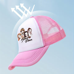 Y2K Pink Cartoon Girls Trucker Hat Anime Dad Cap