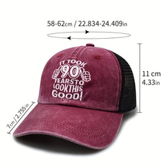 Washed Mesh Hat Rapper Outdoor Trucker Hat Baseball Cap