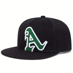 Gothic A Embroidery Snapback Hat Hip Hop Block Unisex Baseball Cap