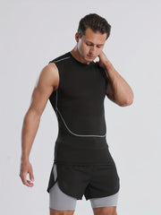 Men's Quick Dry Sleeveless Shirt Athletic Ice Silk Tank Top