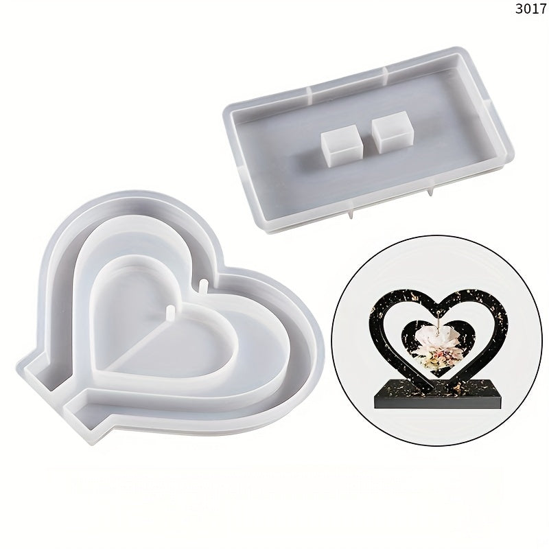 Heart Display Resin Mold for Home Decor & Jewelry Making