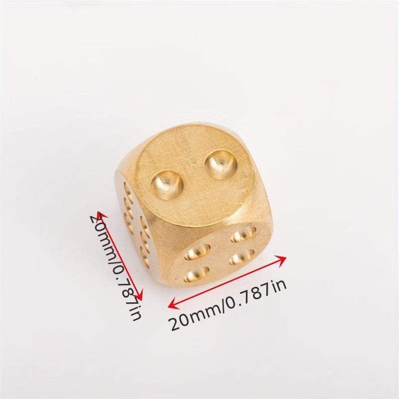 20mm Large Brass Dice Bar Game 6 sided Brass Copper Dice