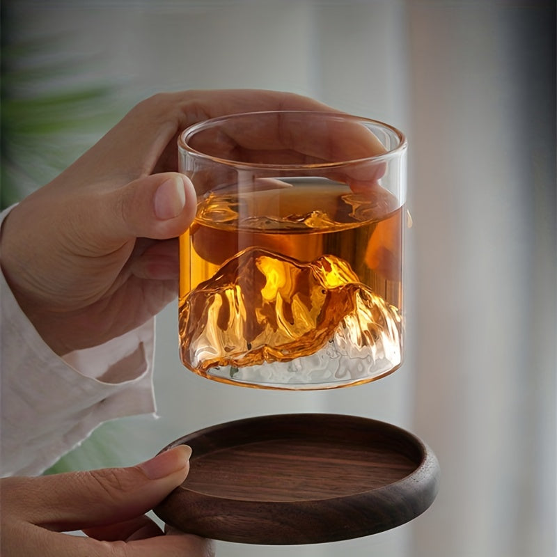 Creative Glass Whiskey Wine Cup 300ml Outdoor Travel Water Cup