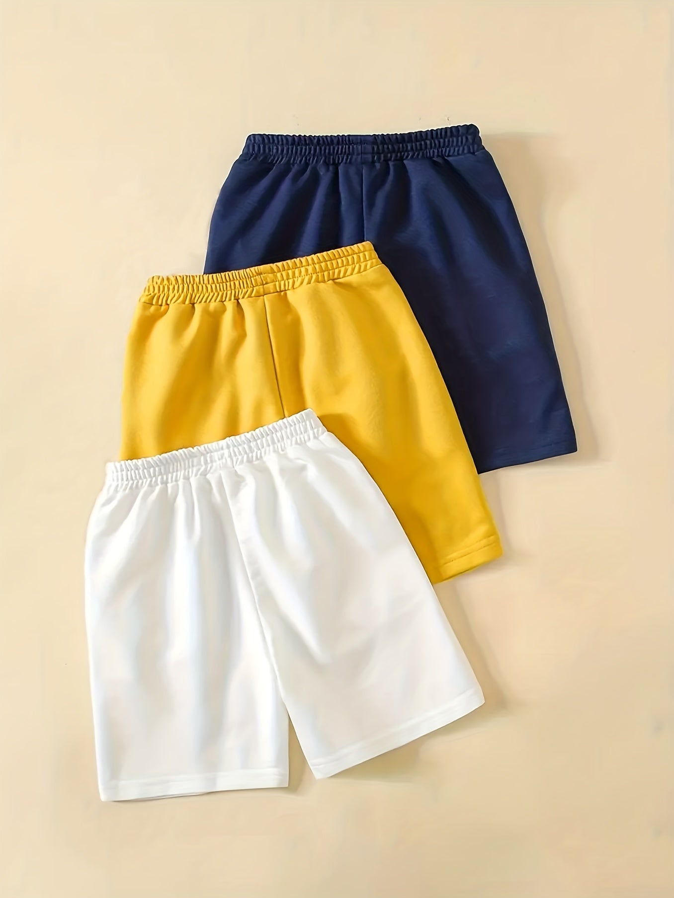 3pcs Boys Letter Print Quick Drying Shorts for Summer