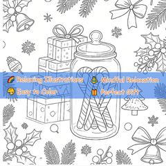 Christmas Adult Coloring Book - Festive Patterns for Family & Friends