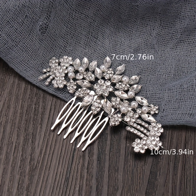 Rhinestone Bridal Hair Comb Headdress Wedding Accessories