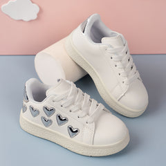Girl's Solid Skate Shoes Non Slip Soft Sole Sneakers For Kids