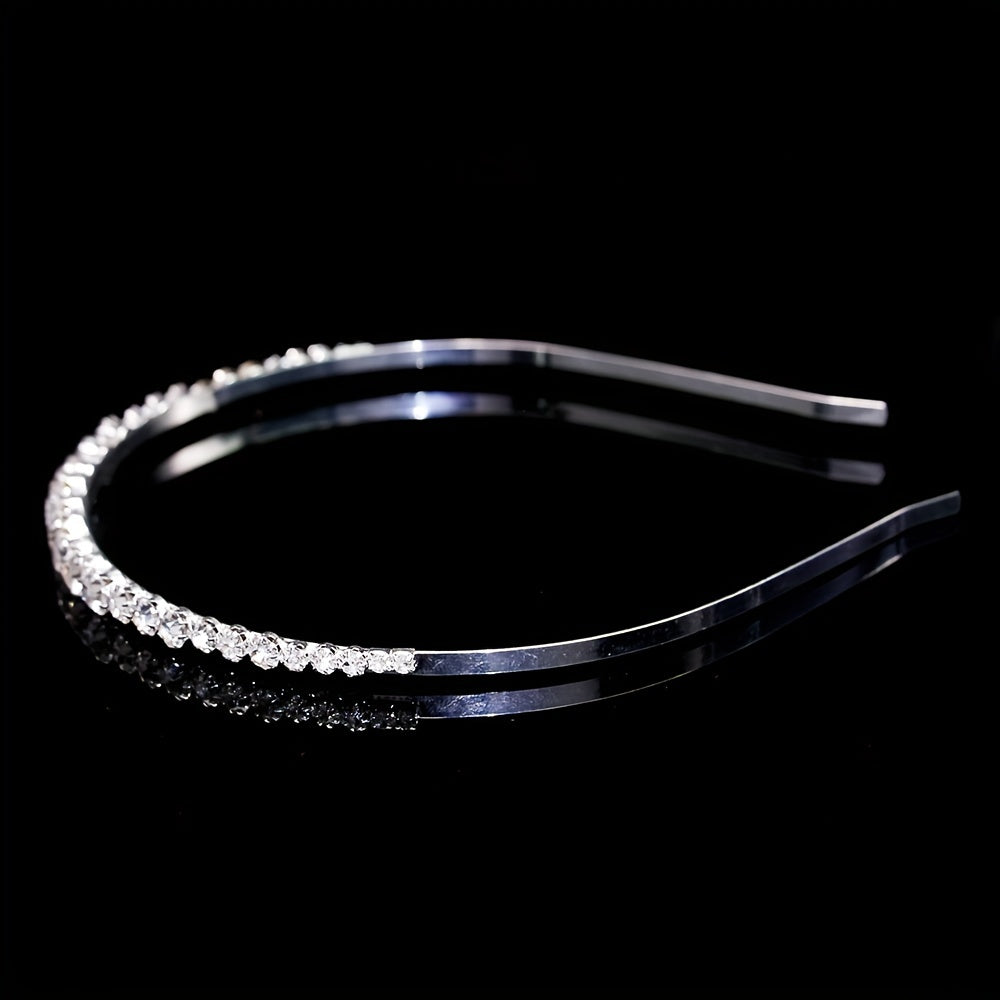 Queen Crown Rhinestone Headband Bridal Wedding Hair Accessory