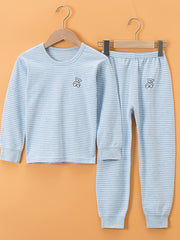 Girls Bear Stripe Pajama Set