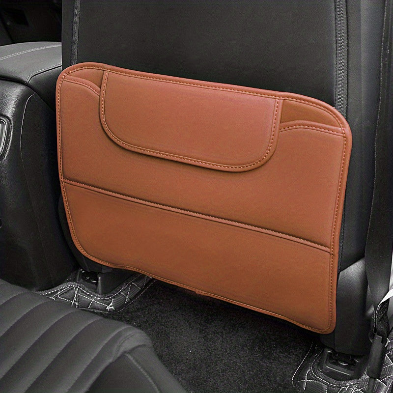 PU Leather Anti Kick Pad & Organizer Storage Bag for Car