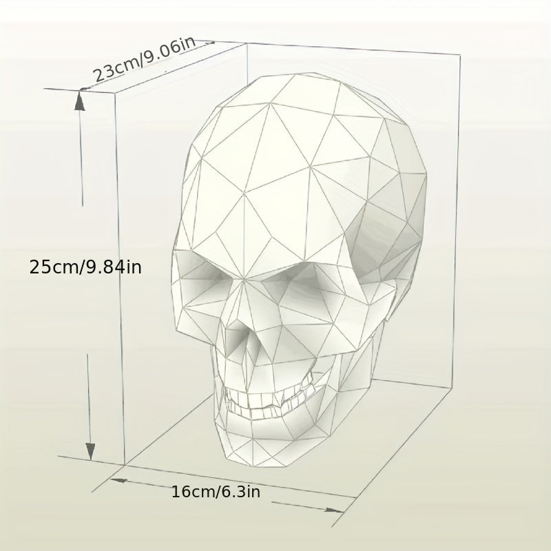 3D Skeleton Head Paper Model Medical Office Decoration
