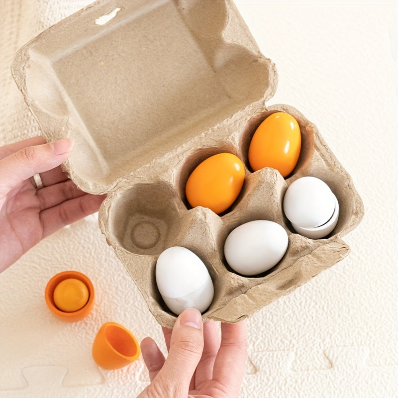 Wooden Play Game Simulation Egg Toy Birthday Gift