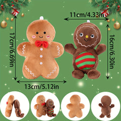 6" Gingerbread Man Toy Plush Stuffed Doll Christmas Tree Decoration