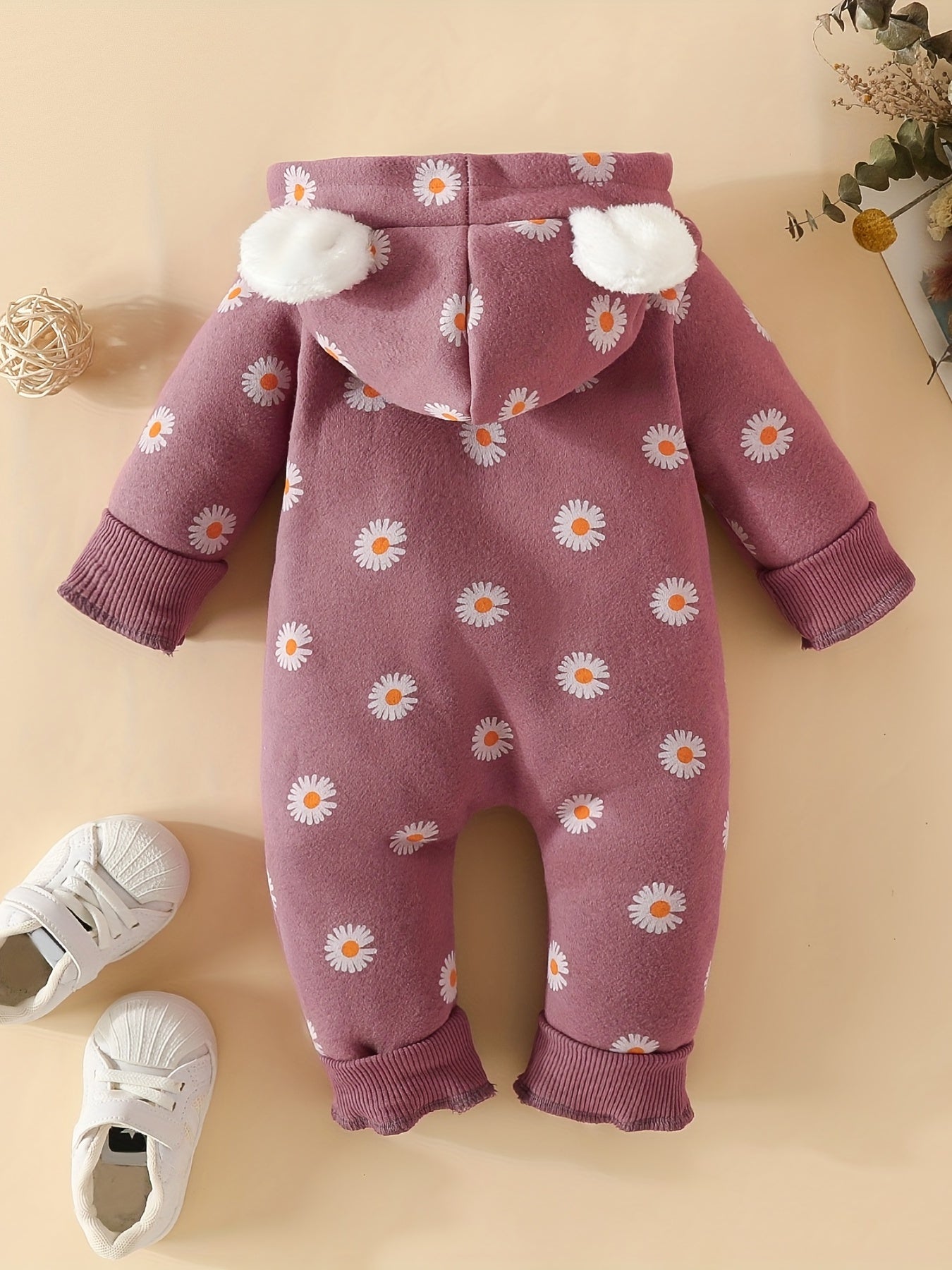 Baby Cow Hooded Sweatshirt Jumpsuit