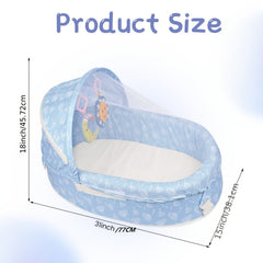 Portable Bassinet for Babies Foldable Bed with Sun Protection