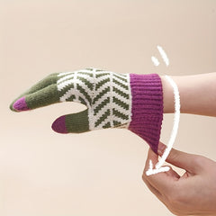 Kids Knitted Touch Screen Gloves for Spring Autumn Winter, Boys Girls Warm Glove