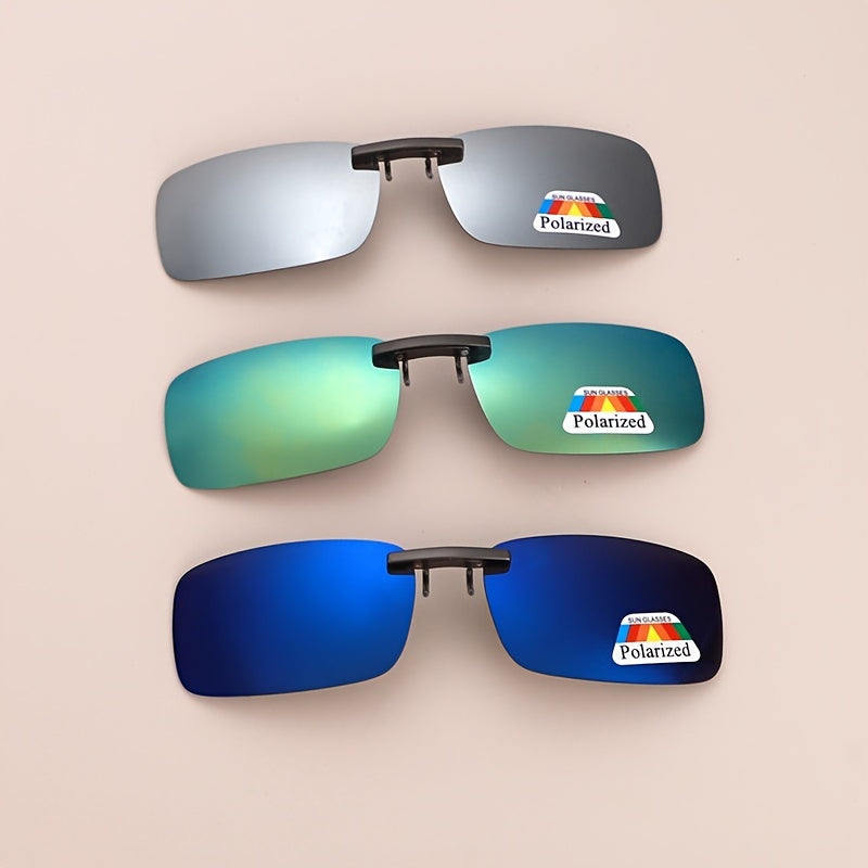 Photochromic Clip On Sunglasses Rimless Anti Glare Driving Glasses