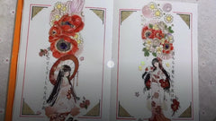2 Meters Roll Peony 3D Flower Stickers Pink Transparent Decoration