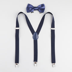 Tuxedo Bow Tie And Suspender Set for Men