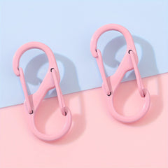 10pcs Solid Metal Keychain Buckle S-shaped Key Chain Carabiner