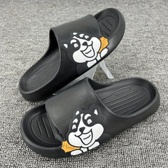 Men's Cartoon Open Toe Slides Soft Sole Platform Slippers