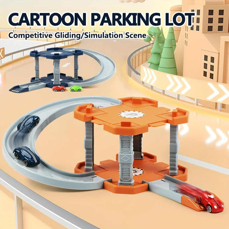 Children's Parking Lot with 2 Mini Cars - DIY Assembly - Ages 3+