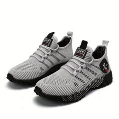 Men's Breathable Running Shoes Soft Sole Sneakers Lace Up