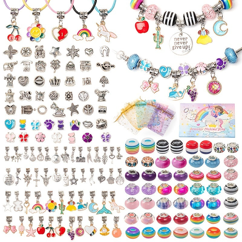 DIY Jewelry Making Kit 162pcs Women's Bracelet Necklace Girls' Jewelry Accessori