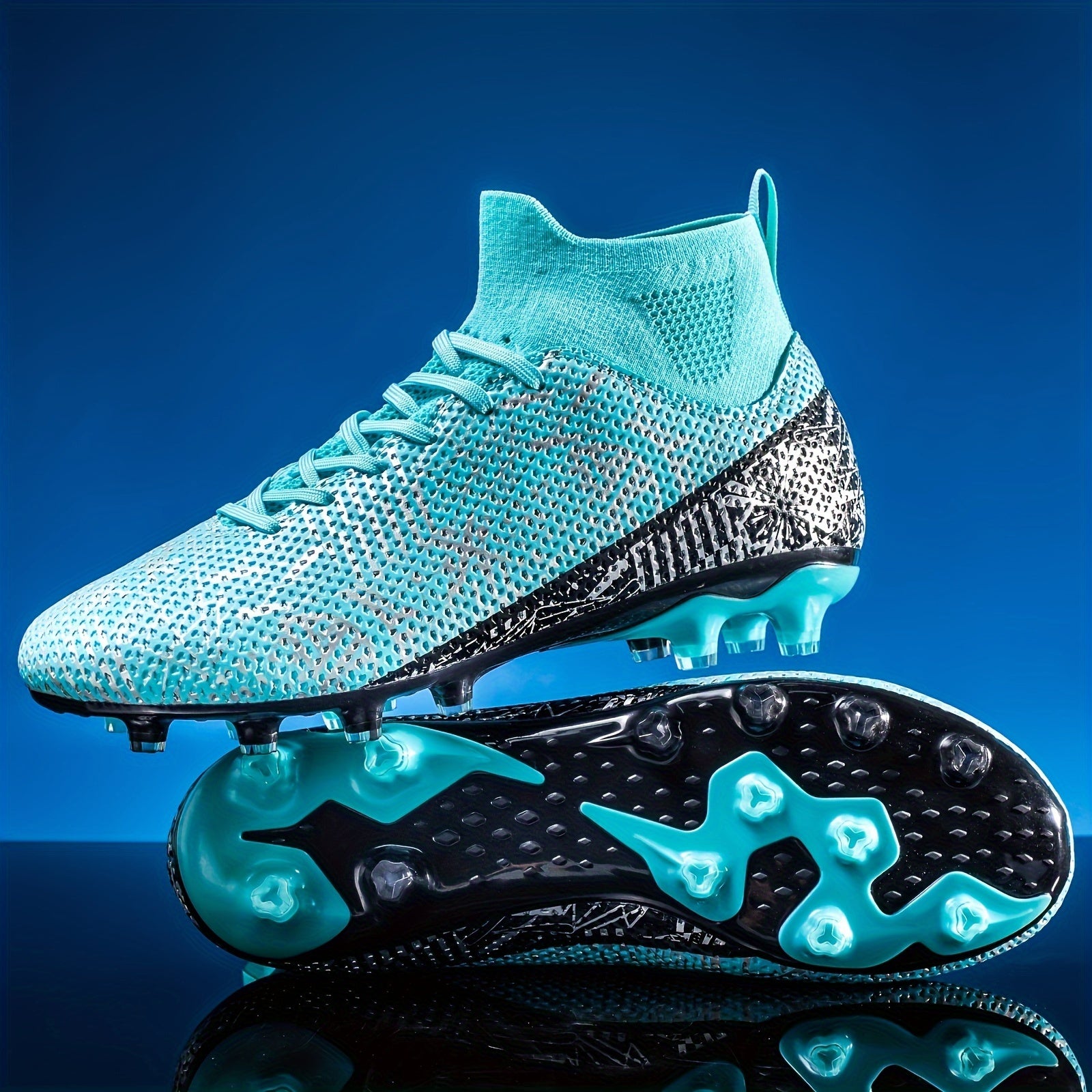 Boy's High Top Non Slip Football Cleat With Spikes