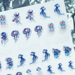 Jellyfish Sticker Nail Art Stickers Decals Fun Toy For Girls