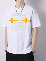 Men's Cotton Slim Fit T-shirt for Spring Summer Holiday