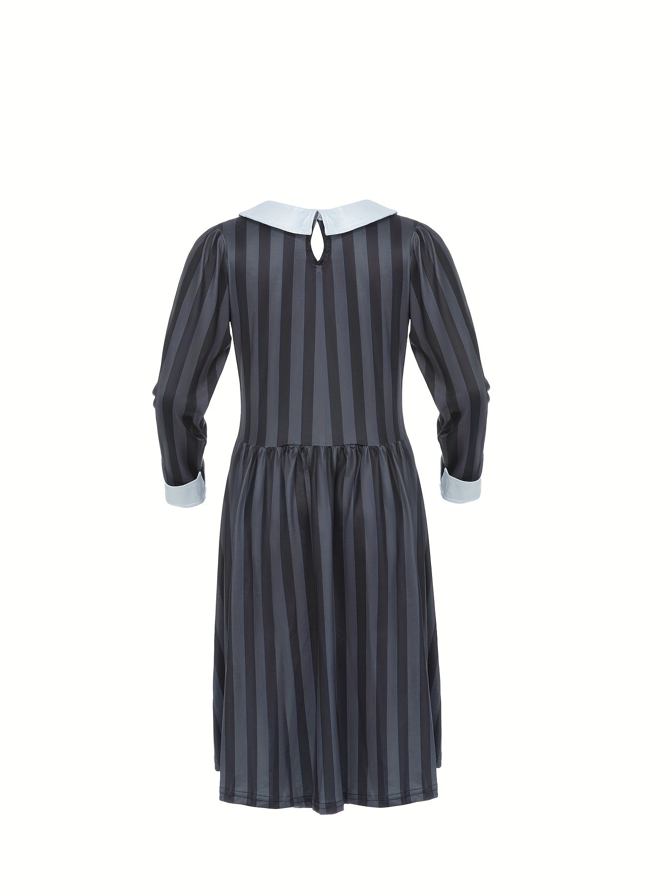 Girl's Stripe Print Dress With Bag Set TV Series Character Cosplay Costume