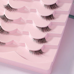 7 Pairs Transparent Terrier Faux Mink Natural COS Eyelashes