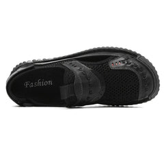 EXSHERO Men's Leather Sandals Non Slip Outdoor Hiking Beach Shoes