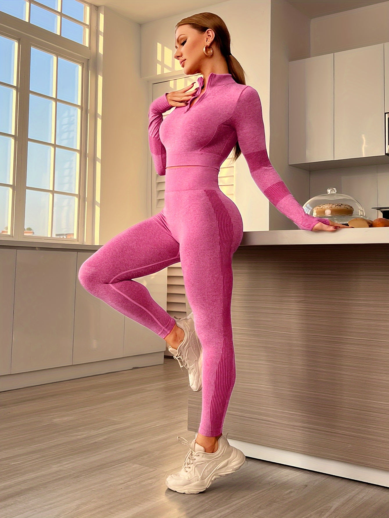 Yoga Workout Set: Crop Top & Leggings