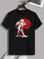 Chimpanzee Print Graphic T-shirt for Men