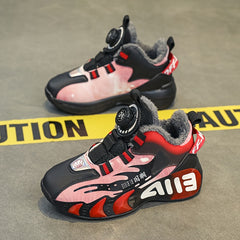 Boy's Block Basketball Shoes With Rotating Buckle