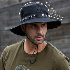 Men's Sunshade Fisherman Hat UV Protection Outdoor Fishing Waterproof XMZ73