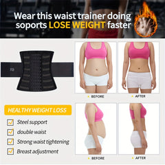 Adjustable Hourglass Waist Trainer Slimming Cincher Metal Boning