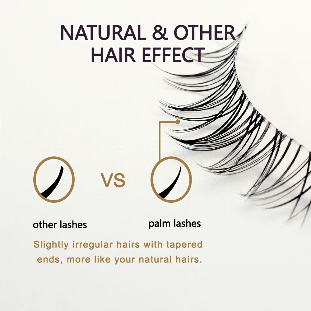 Natural Look False Eyelashes Short Everyday Lashes Clear Bands