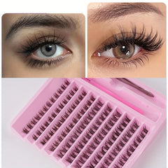 120pcs Wispy Cluster Lashes 8-16mm D Curling Fluffy DIY Eyelash Extension