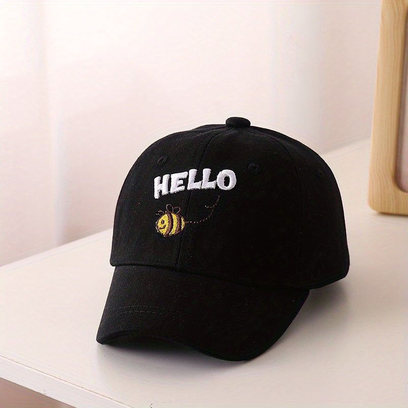 Casual Bee Embroidery Cap Sun Protection Comfortable Breathable Cap