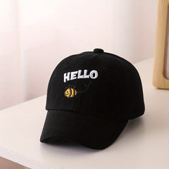 Casual Bee Embroidery Cap Sun Protection Comfortable Breathable Cap