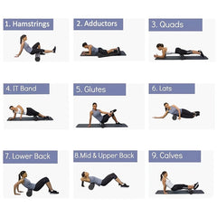 5pcs Yoga Massage Roller Set for Pilates Muscle Release