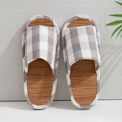Plaid House Slippers Cozy Indoor Shoes for Men