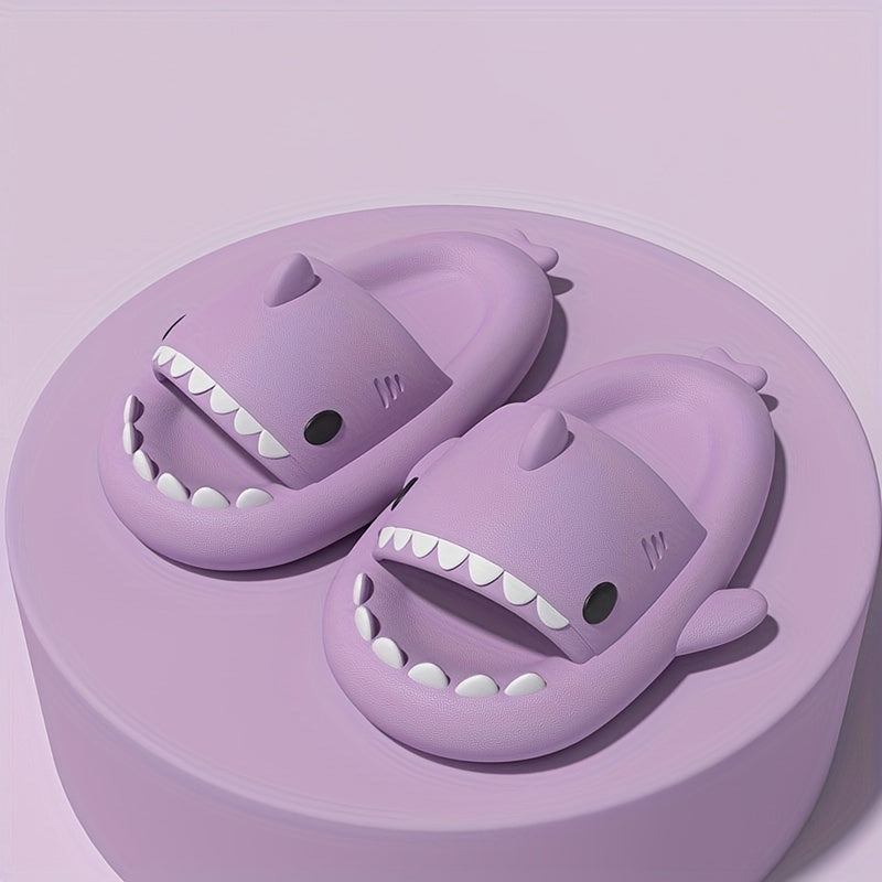 Cartoon Shark Bottom Slippers for Kids Non Slip Lightweight