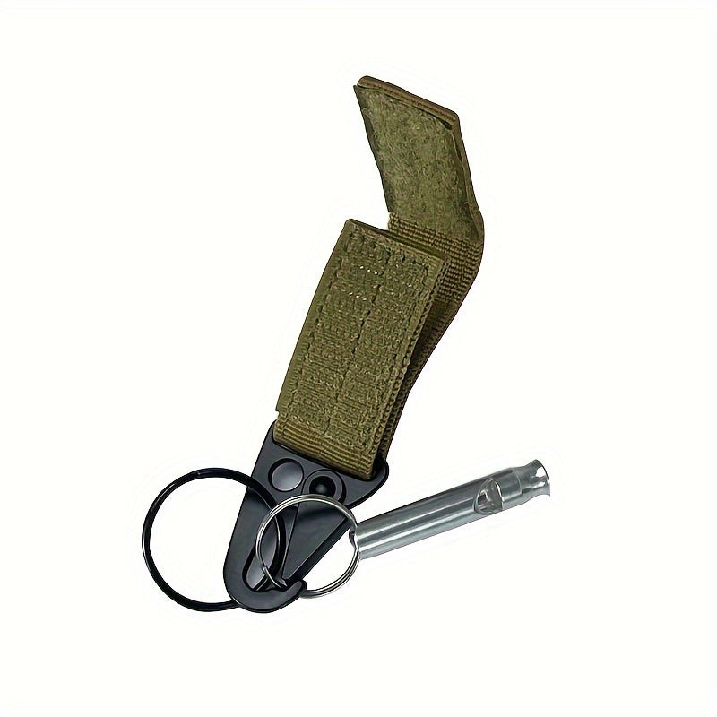 Multifunction Keychain w/ Emergency Whistle Strap Carabiner