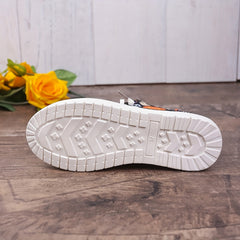 Colorful Ghost Print Low Top Walking Shoes Lightweight Non slip